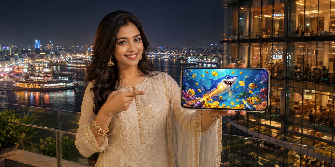 ঢাকায় ফিশিং গেম খেলছেন একজন বাংলাদেশি মডেল