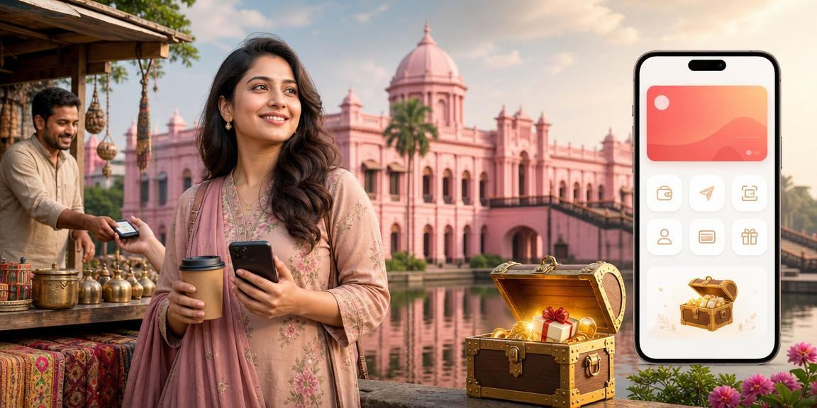 ঢাকায় মোবাইলে পেমেন্ট করছেন একজন ব্যবহারকারী